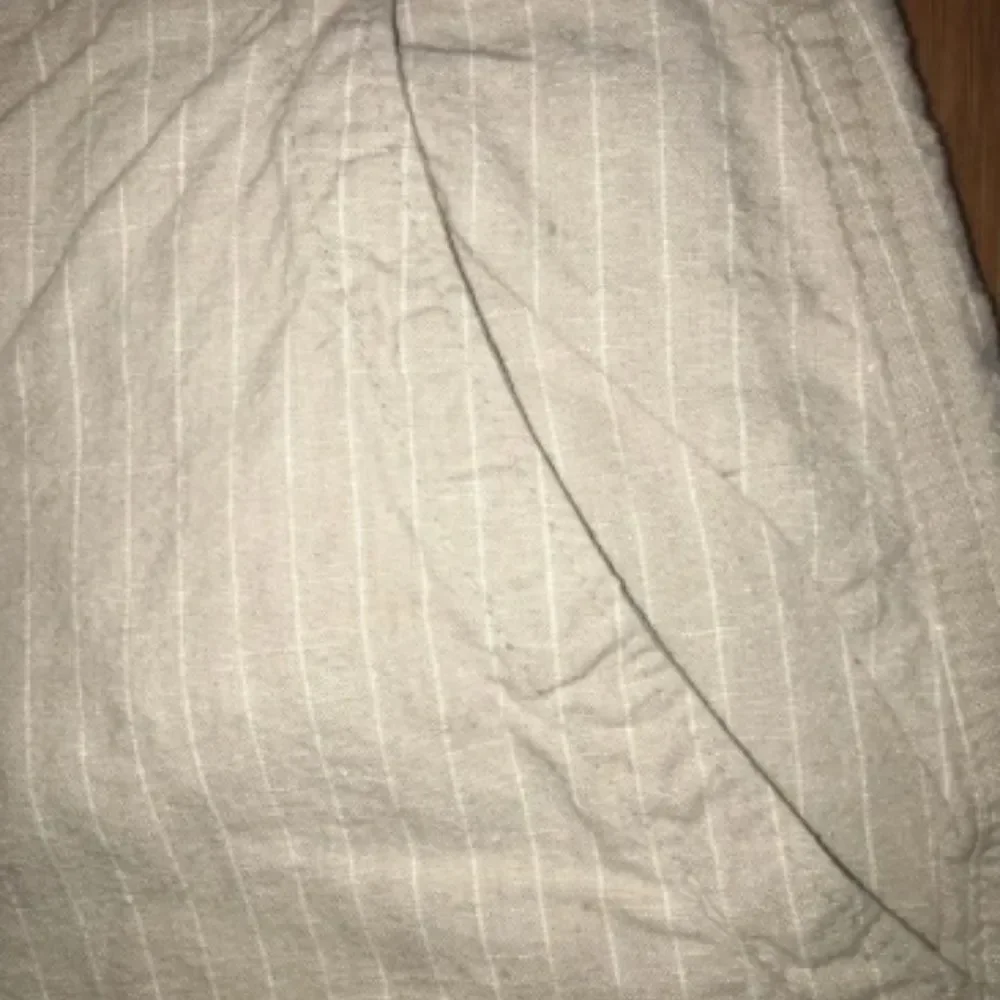 Banana Republic Khaki Striped Linen Shorts